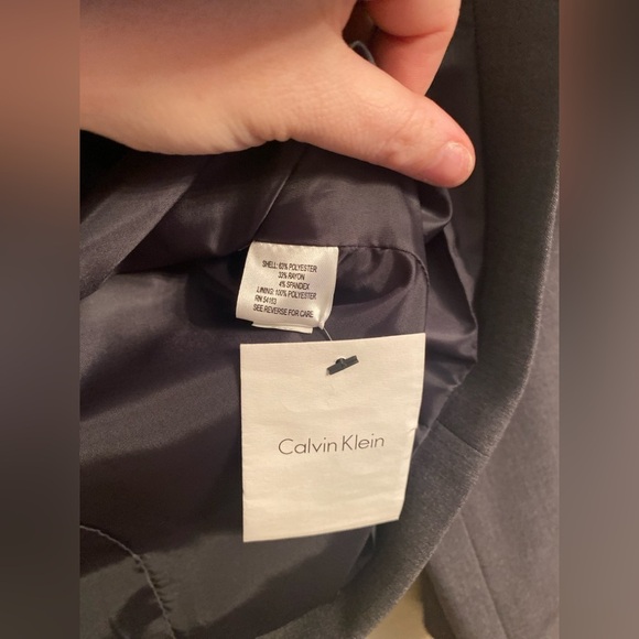 Women’s Calvin Klein Gray Suit Jacket Size 14 *NWT* - Picture 4 of 4